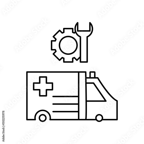 ambulance repair icon design
