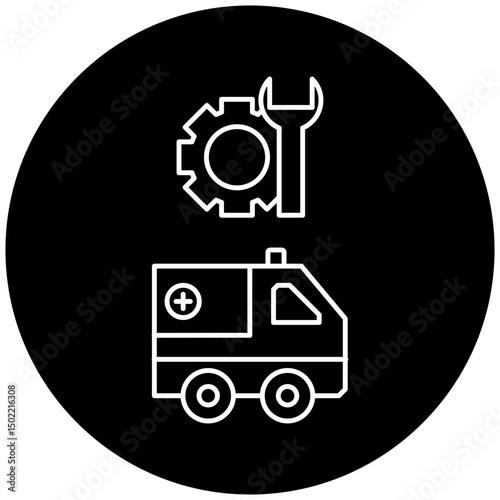ambulance repair icon design