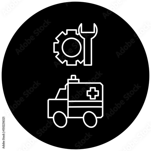 ambulance repair icon design