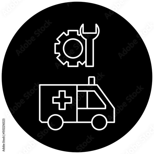 ambulance repair icon design