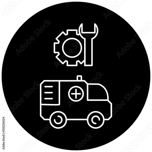 ambulance repair icon design