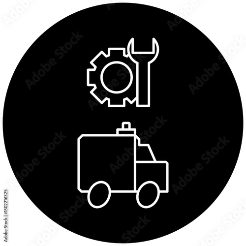 ambulance repair icon design
