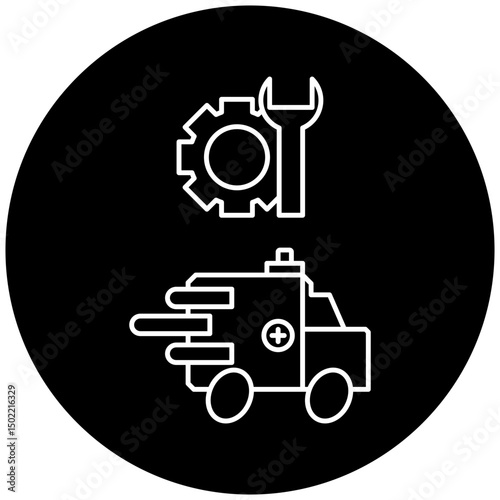 ambulance repair icon design