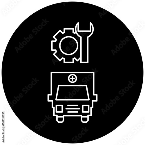 ambulance repair icon design