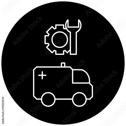 ambulance repair icon design