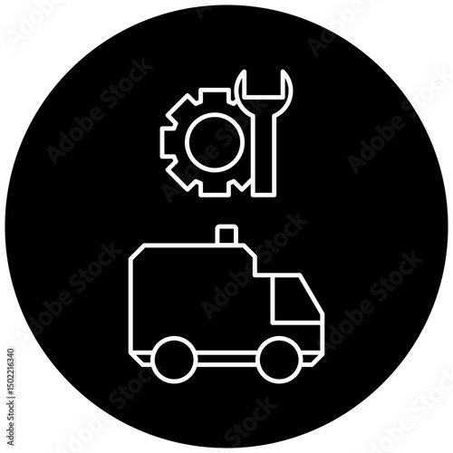 ambulance repair icon design