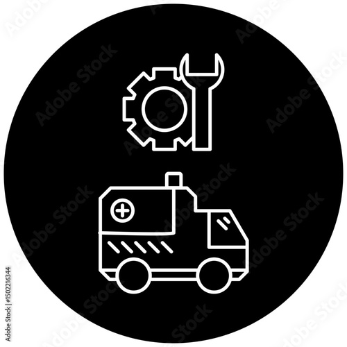 ambulance repair icon design