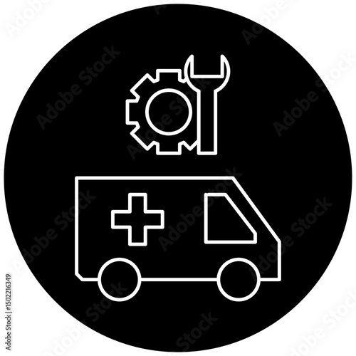 ambulance repair icon design
