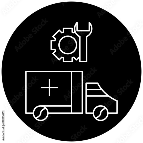ambulance repair icon design