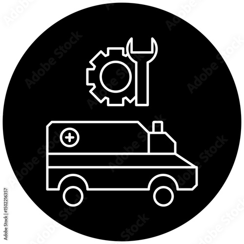 ambulance repair icon design
