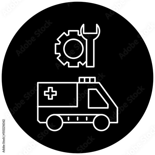 ambulance repair icon design