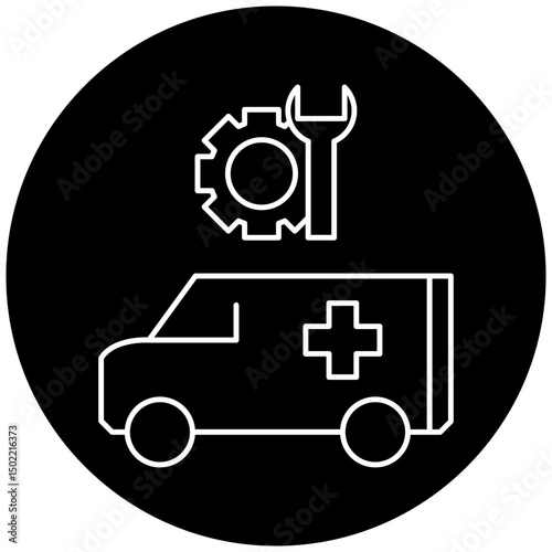 ambulance repair icon design