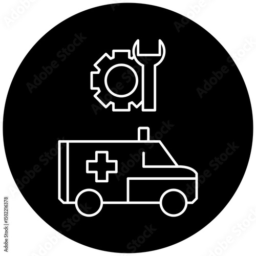 ambulance repair icon design