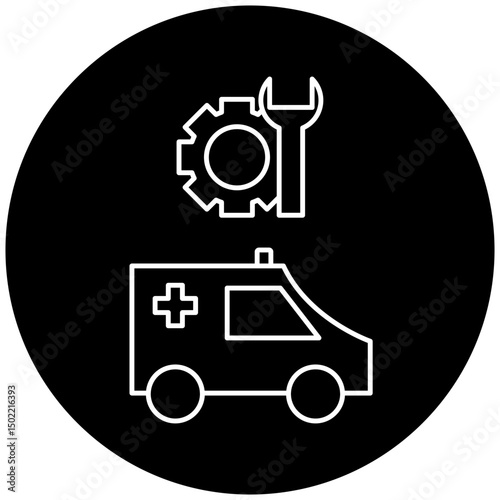 ambulance repair icon design