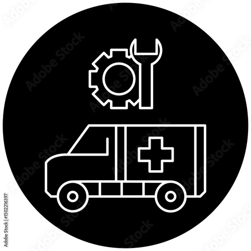 ambulance repair icon design