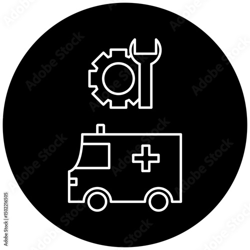 ambulance repair icon design