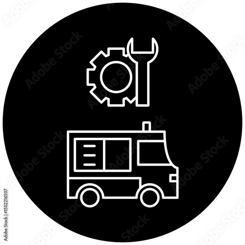 ambulance repair icon design