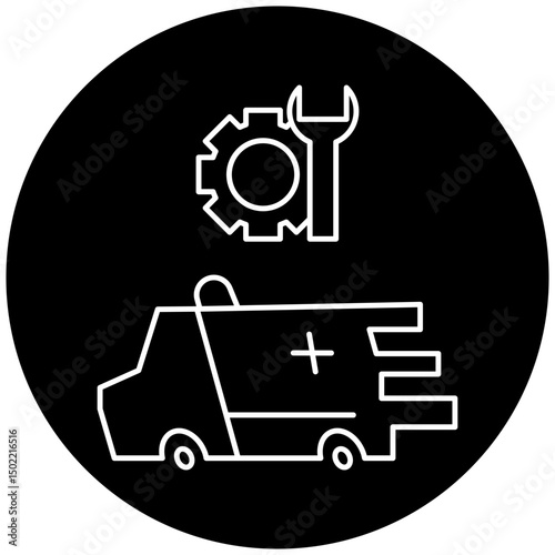 ambulance repair icon design
