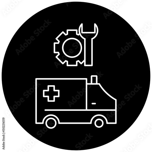 ambulance repair icon design