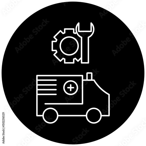 ambulance repair icon design