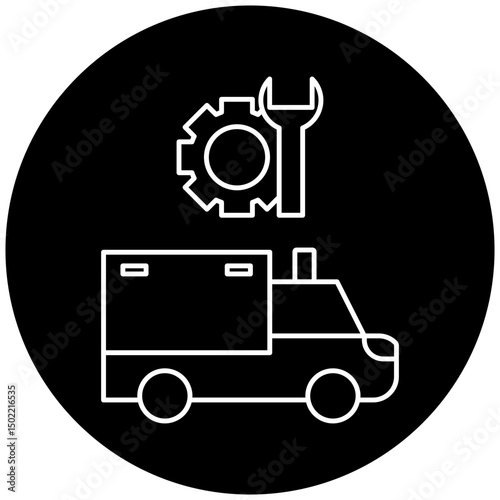 ambulance repair icon design