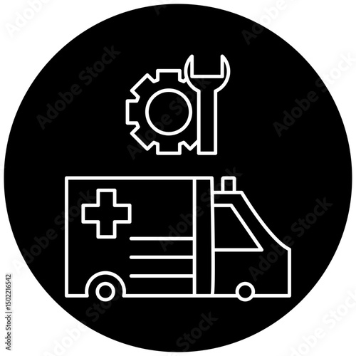 ambulance repair icon design