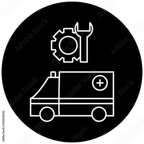 ambulance repair icon design