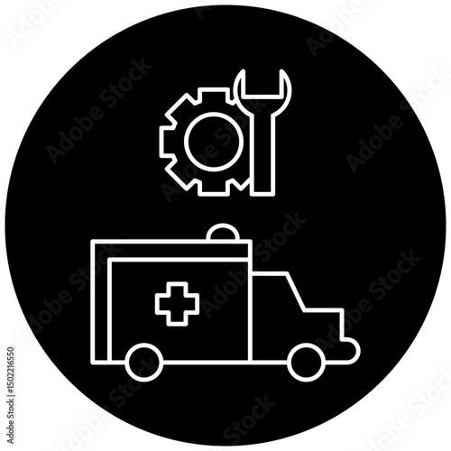 ambulance repair icon design
