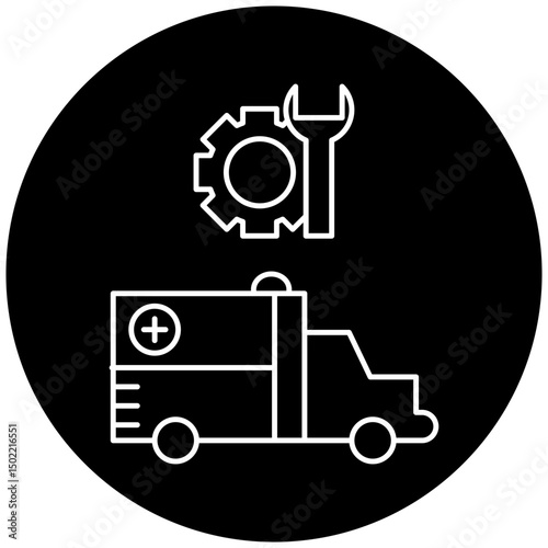 ambulance repair icon design