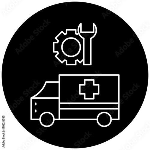 ambulance repair icon design