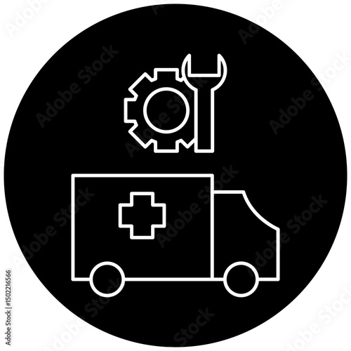 ambulance repair icon design