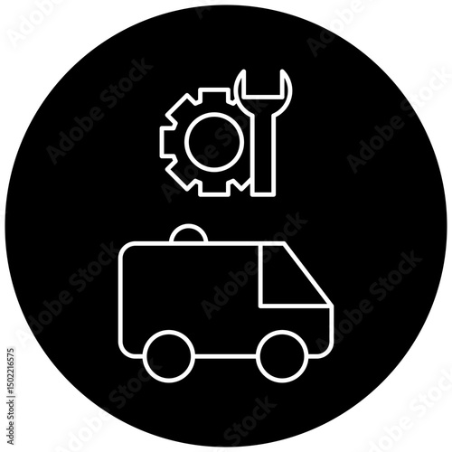 ambulance repair icon design