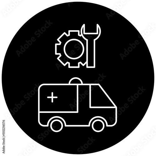 ambulance repair icon design
