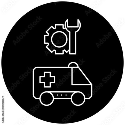 ambulance repair icon design