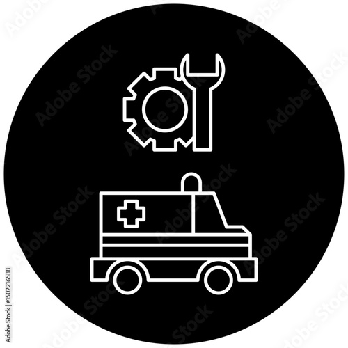 ambulance repair icon design