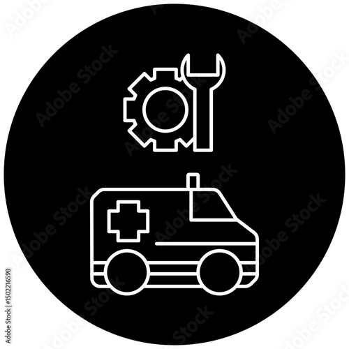 ambulance repair icon design