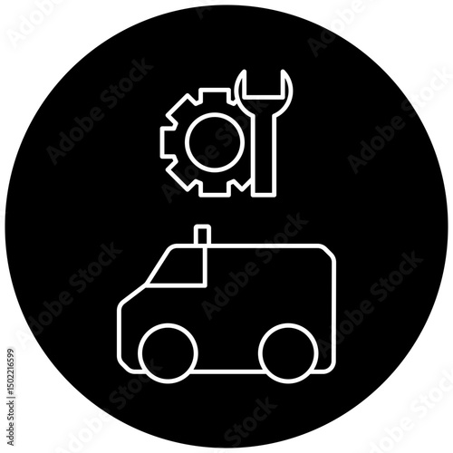 ambulance repair icon design