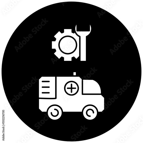 ambulance repair icon design