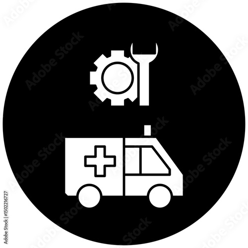 ambulance repair icon design