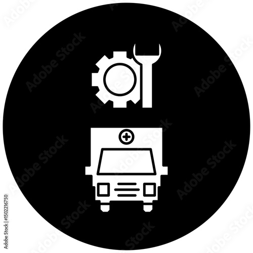 ambulance repair icon design