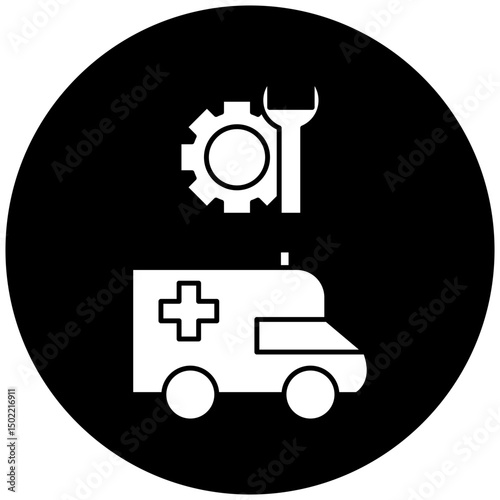 ambulance repair icon design