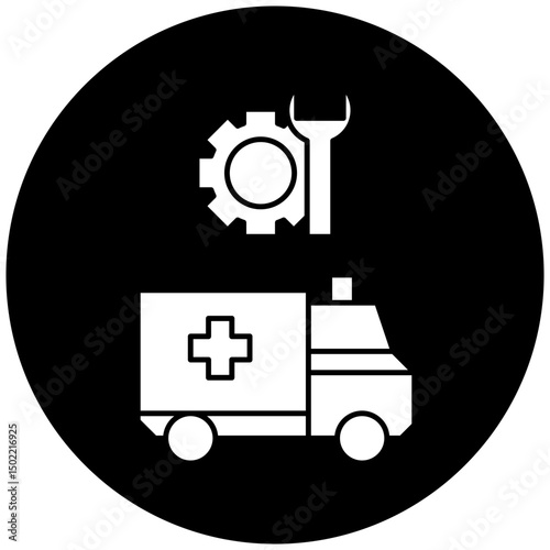 ambulance repair icon design