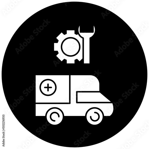 ambulance repair icon design