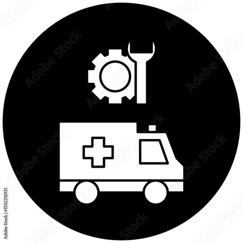 ambulance repair icon design