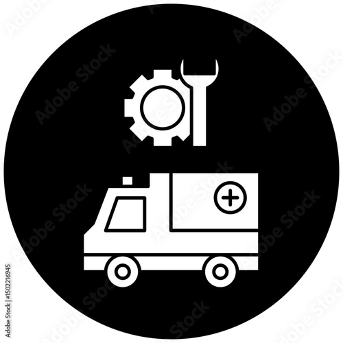 ambulance repair icon design