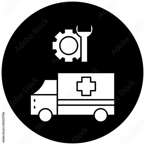 ambulance repair icon design