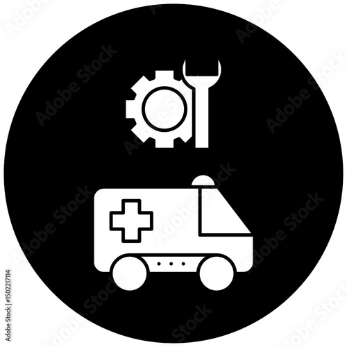 ambulance repair icon design