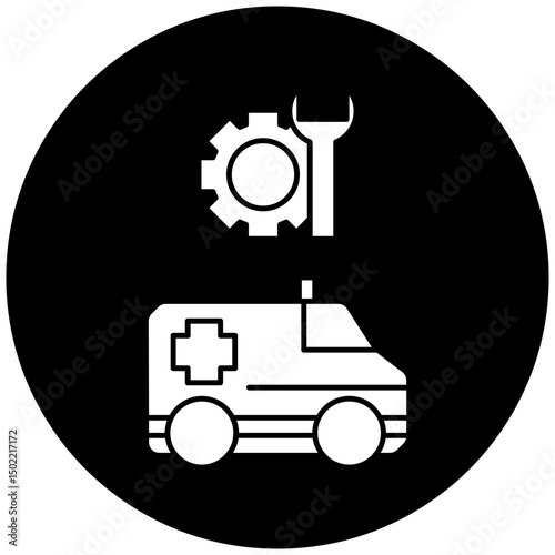 ambulance repair icon design