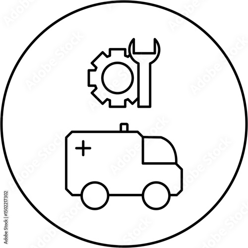 ambulance repair icon design