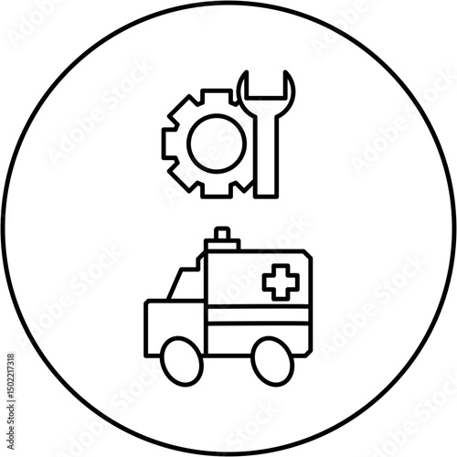 ambulance repair icon design